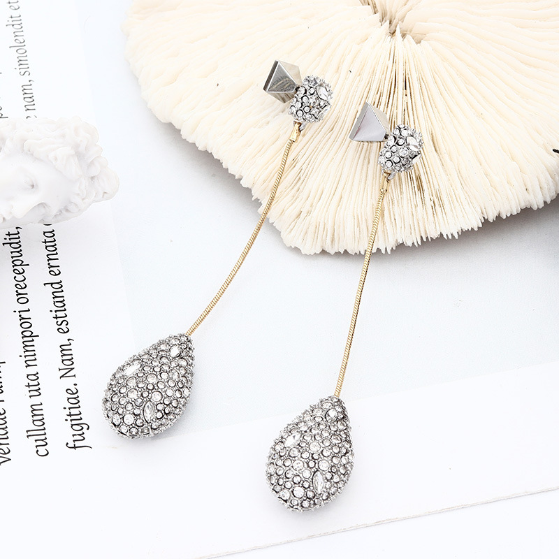 Long Chain Earrings Water Drop Earring