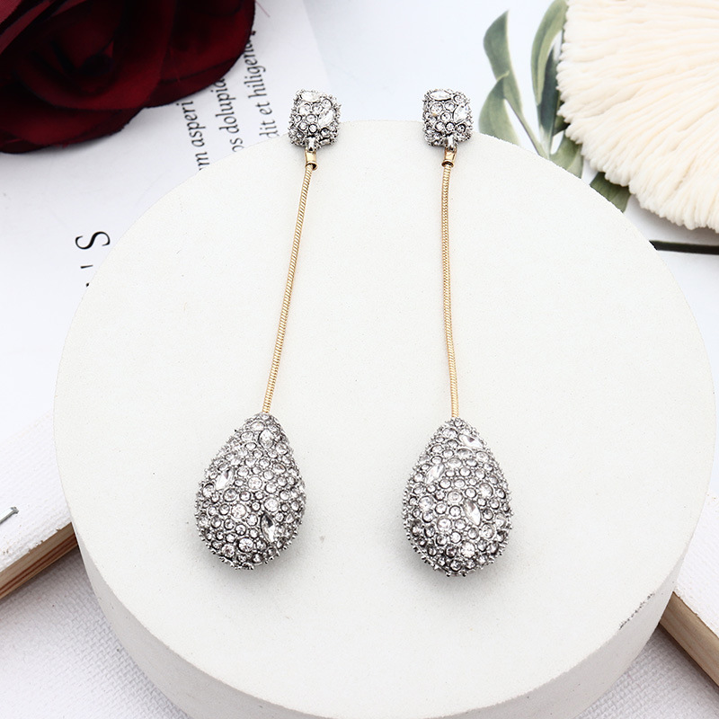 Long Chain Earrings Water Drop Earring
