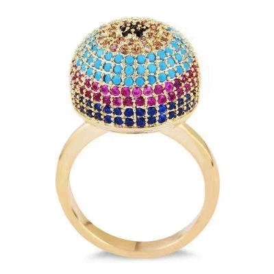 gold plated zircon ring zircon platinum ring