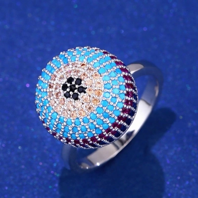 gold plated zircon ring zircon platinum ring
