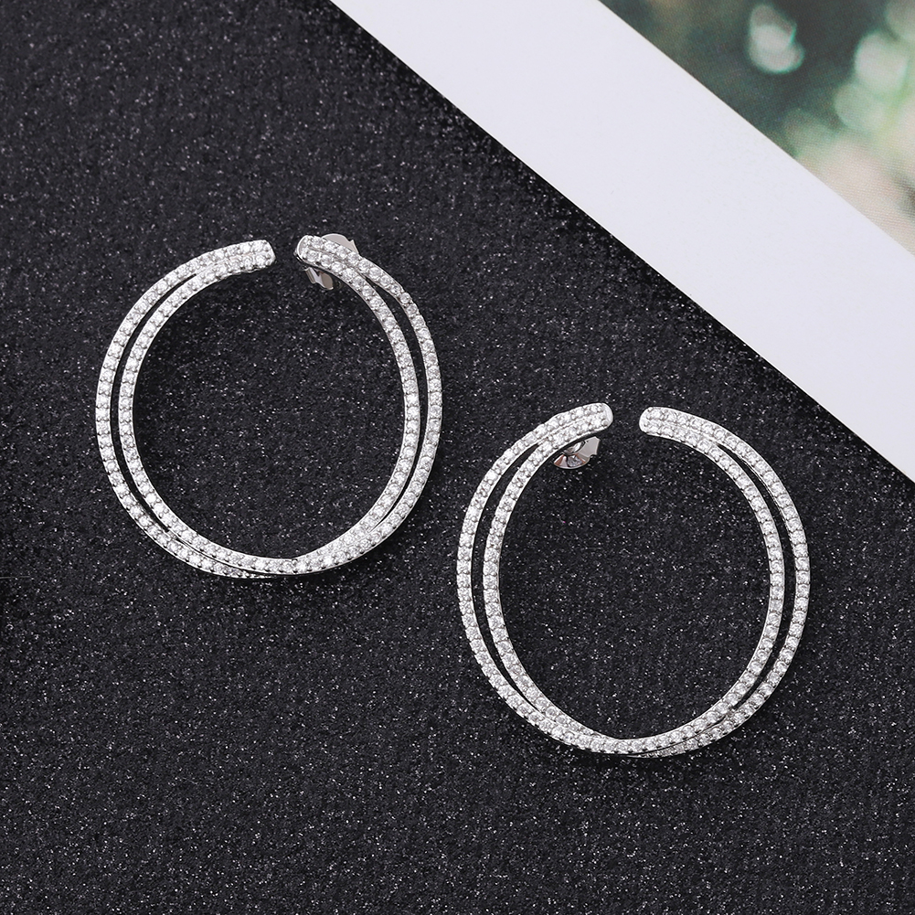 silver hoop earrings