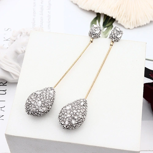 Long Chain Earrings Water Drop Earring