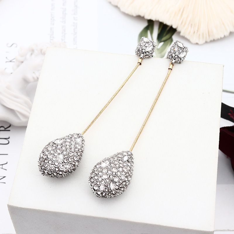 Long Chain Earrings Water Drop Earring