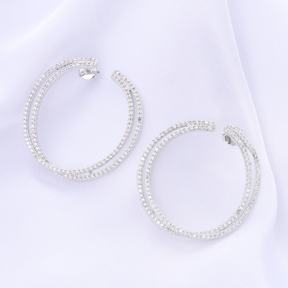 silver hoop earrings