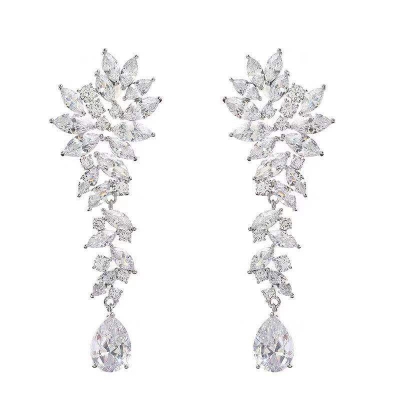 silver drop earrings