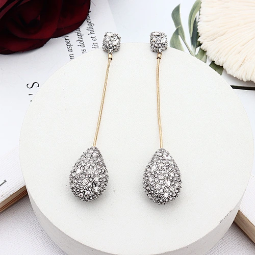 Long Chain Earrings Water Drop Earring