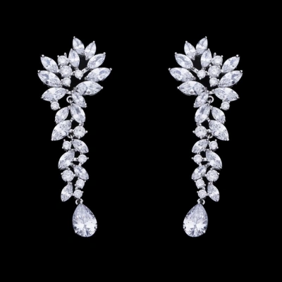 silver drop earrings