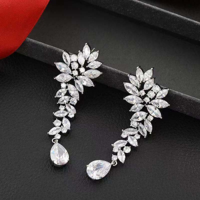 silver drop earrings