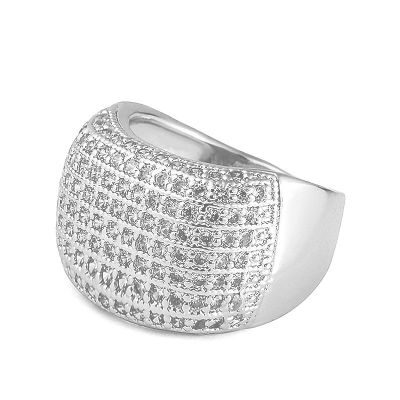 zircon plated platinum ring gold plated zircon ring
