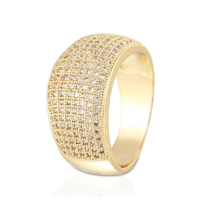 zircon plated platinum ring gold plated zircon ring