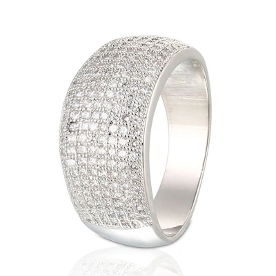 zircon plated platinum ring gold plated zircon ring