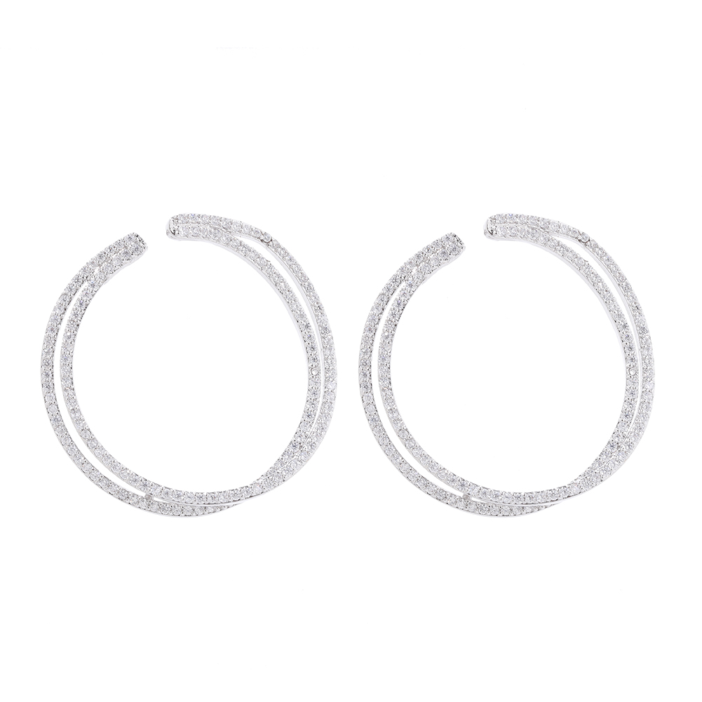 silver hoop earrings