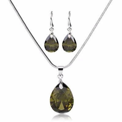 copper zircon jewelry set