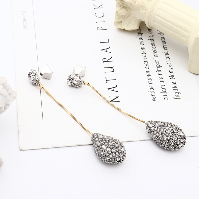 Long Chain Earrings Water Drop Earring