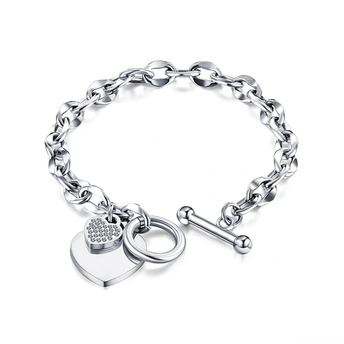 Trendy Charm Bracelet Stainless Steel Bracelets & Bangles OT Buckle Bracelet