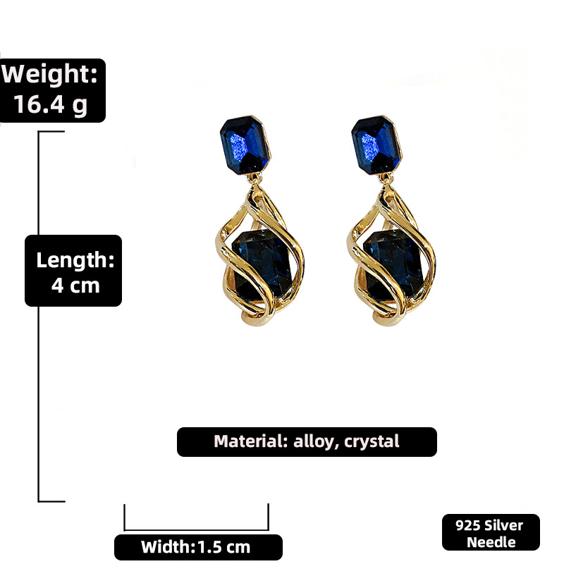 geometric drop earrings