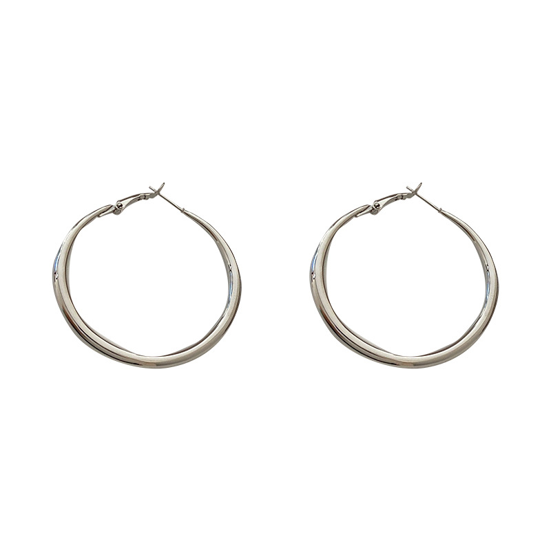 silver hoop earrings
