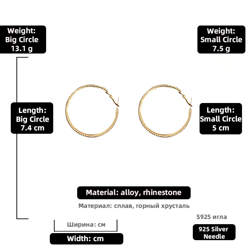 gold circle earrings