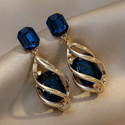 geometric drop earrings