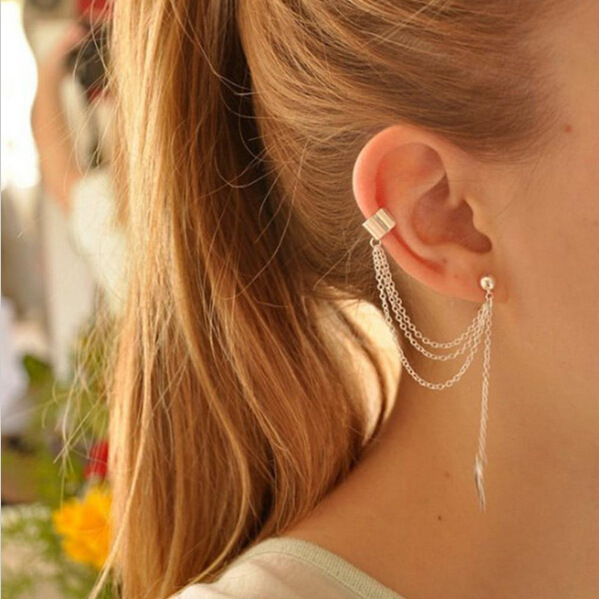 ink and alloy earrings