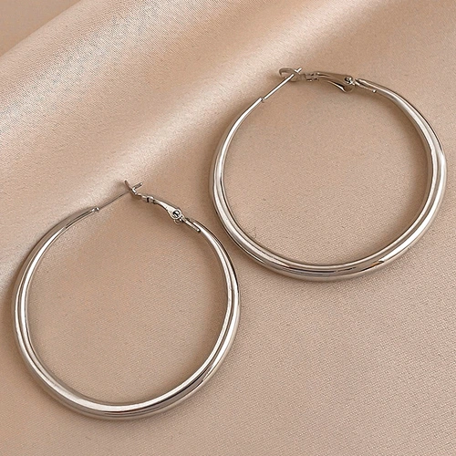 silver hoop earrings