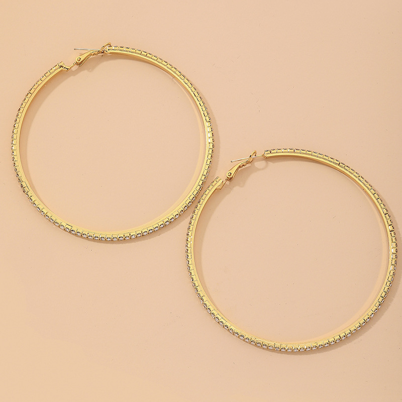 gold circle earrings