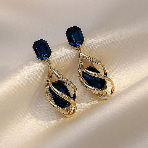 geometric drop earrings