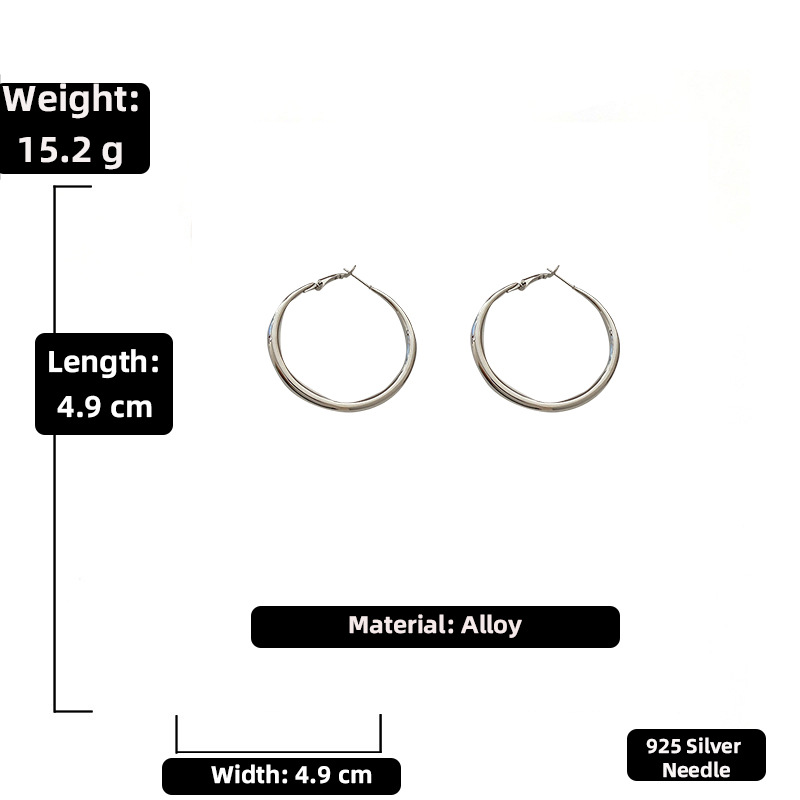 silver hoop earrings
