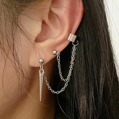 ink and alloy earrings