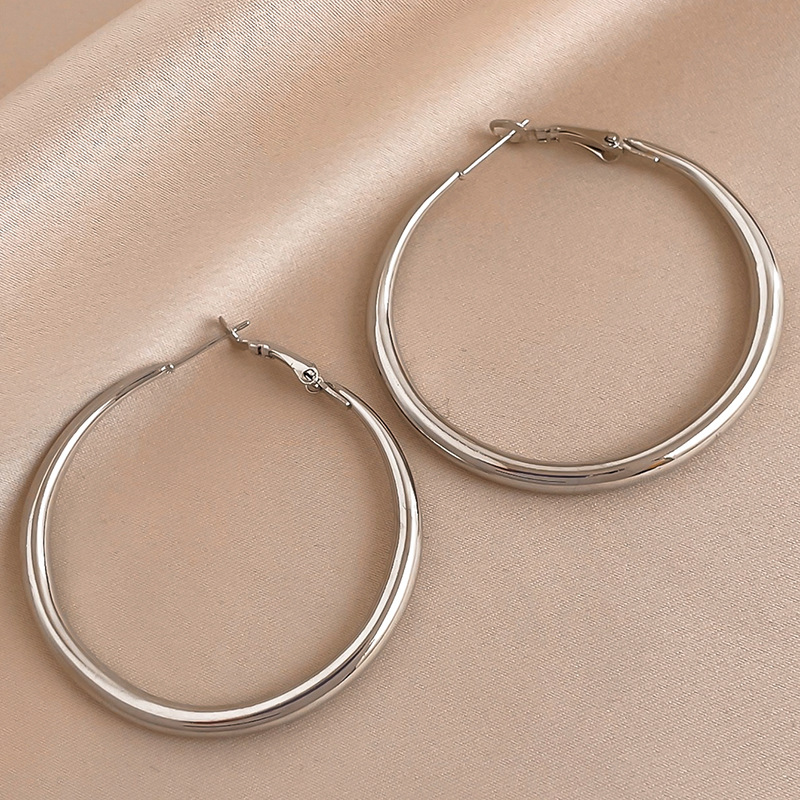 silver hoop earrings
