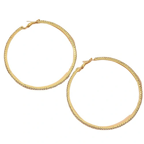gold circle earrings