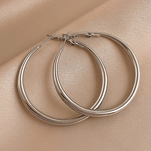 silver hoop earrings