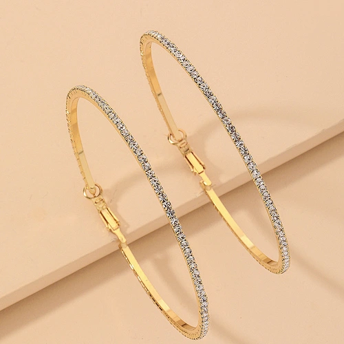 gold circle earrings