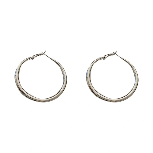 silver hoop earrings
