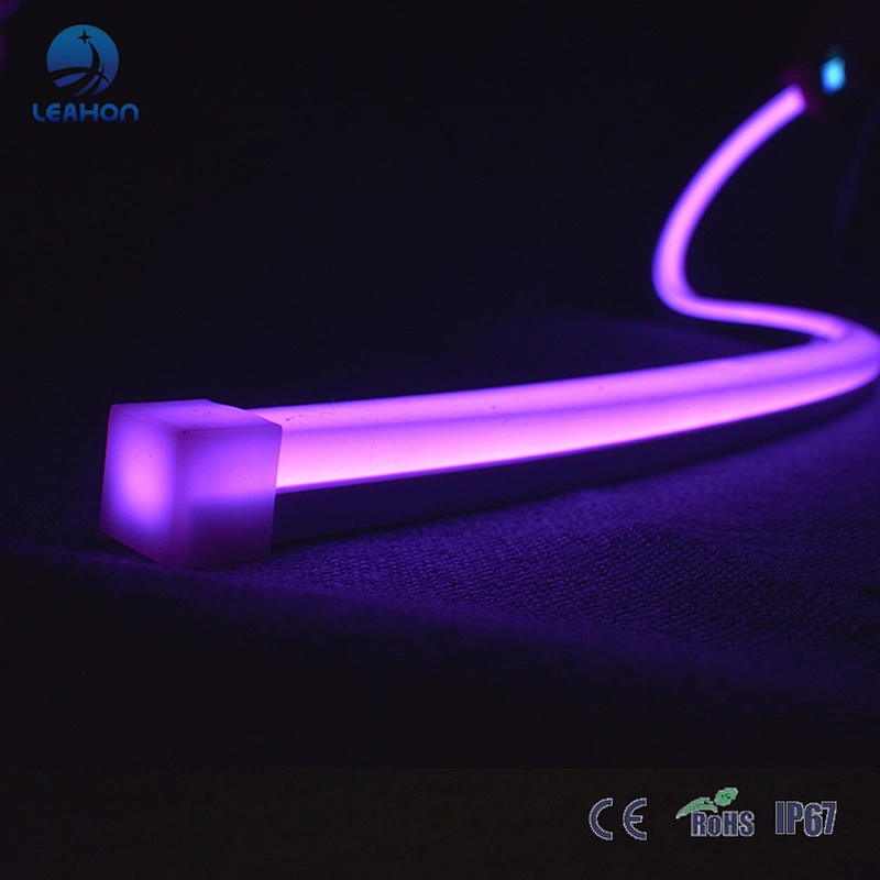 Silione Neon Flex Flat 3 Sides Top View 12X12mm Digital Neon Light