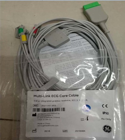 GE original estándar europeo tres cables tipo clip adulto 3,6 m 2021141-002