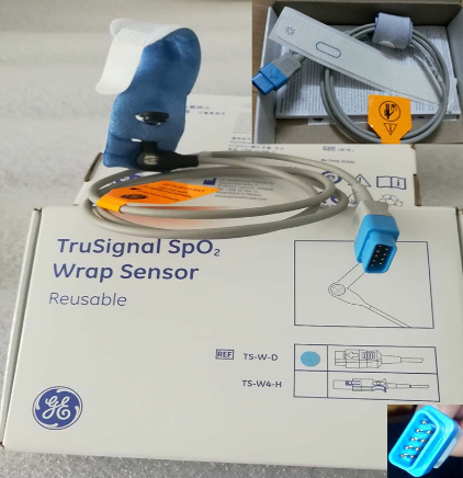 GE original Omega Ohmeda SpO2 technology middle end 9-pin spiral blood oxygen probe TS-W-D