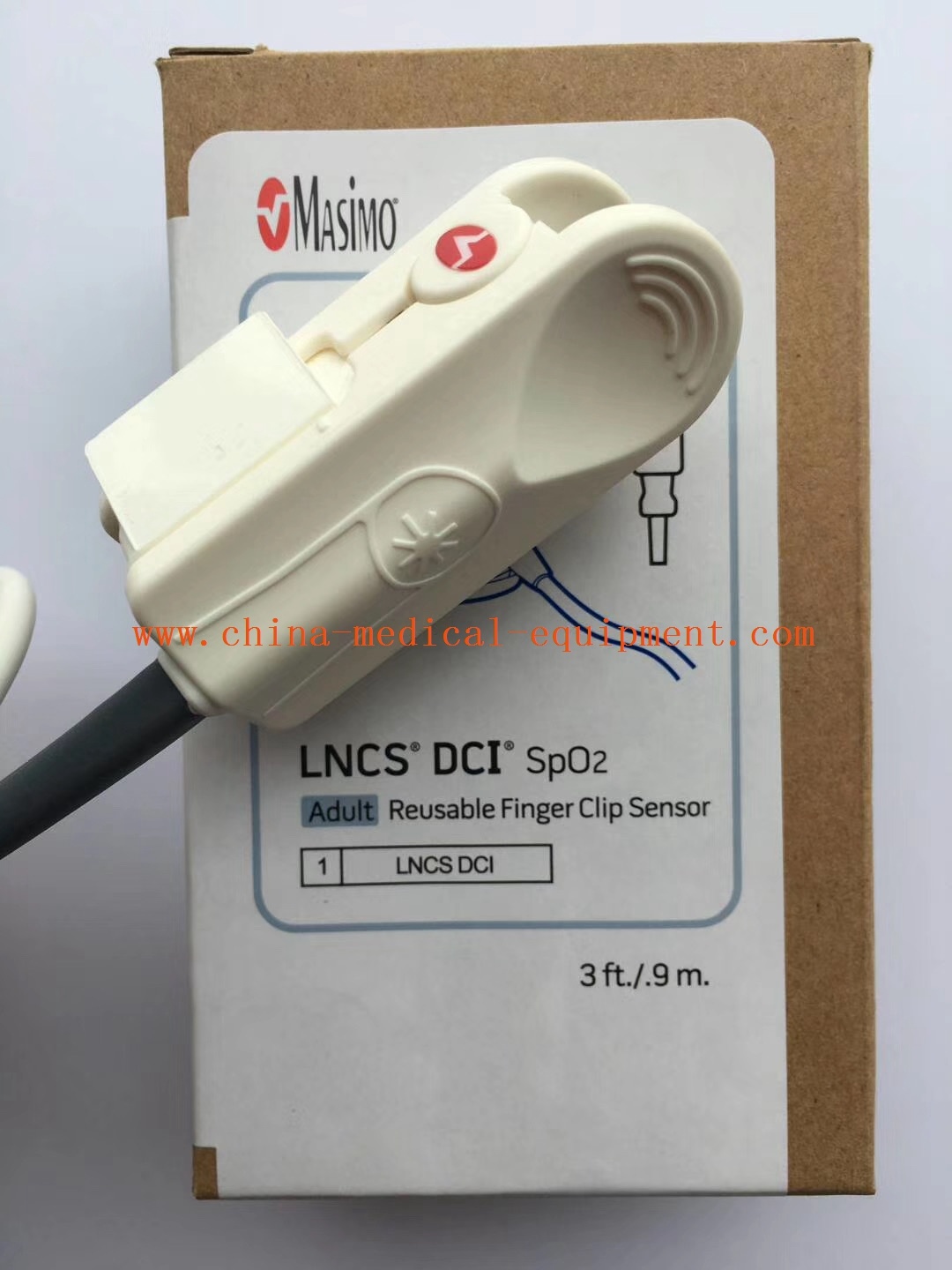 Masimo 9 pin Sensor de pinza de dedo para adultos Modelo LNCS DCO PN 1863