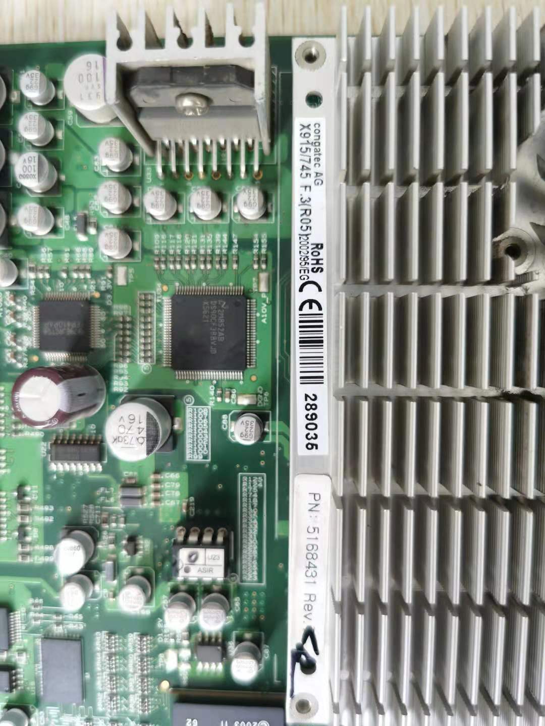 Placa base de CPU del dispositivo de ultrasonido GE Logic P5 PN 5168431