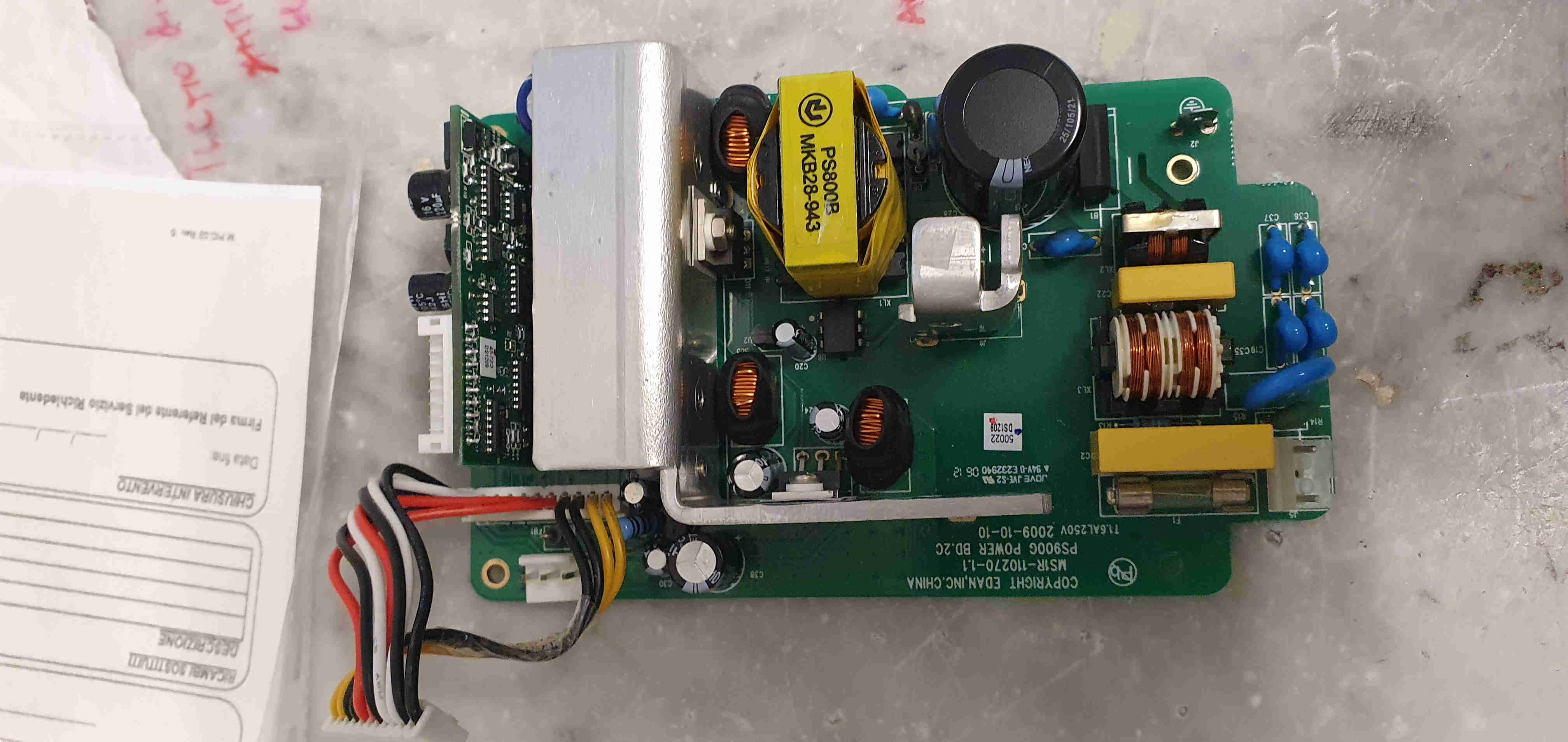 Edan SE-601 ECG เครื่อง power supply board MS1R-110270-1.1 PS900G power BD.2C T1