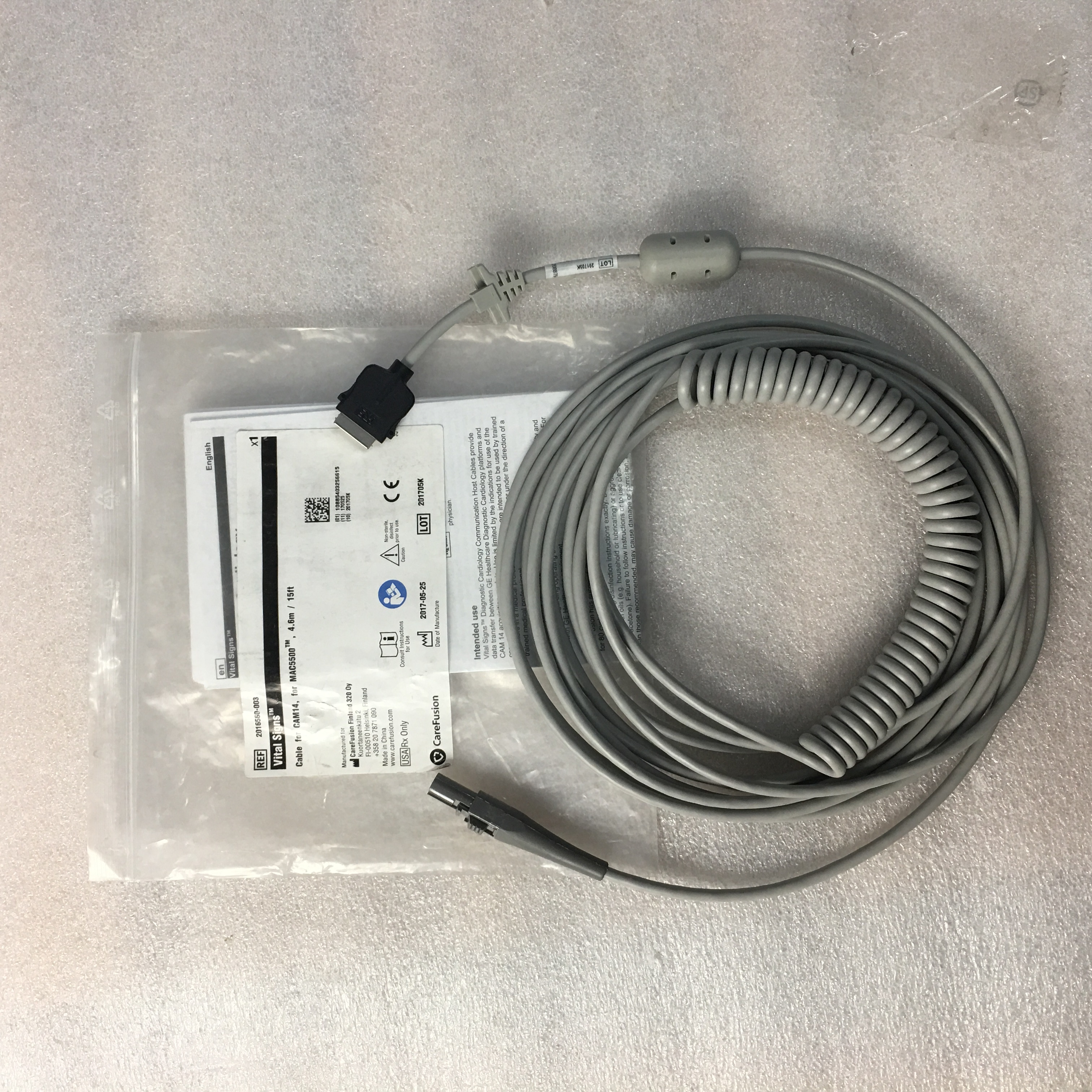 Kabel Batang Pesakit GE CAM 14 Bergelung 2016560-003