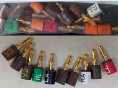 GE original cam14mac5000 series ECG banana plug 10 sets  900178-001