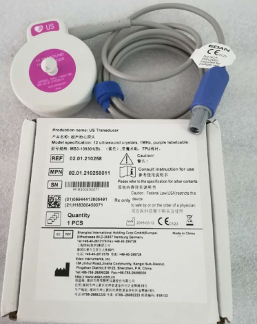 EDAN original fetal heart probe purple with Velcro TPU wire  MS3-10930