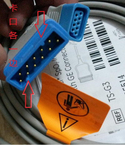 GE เดิมโอเมก้า Ohmeda SpO2 เทคโนโลยีเชื่อมต่อกับเครื่องสิ้น 11-pin กลาง 9-pin สอบสวนออกซิเจนในเลือดสายหลัก TS-G3