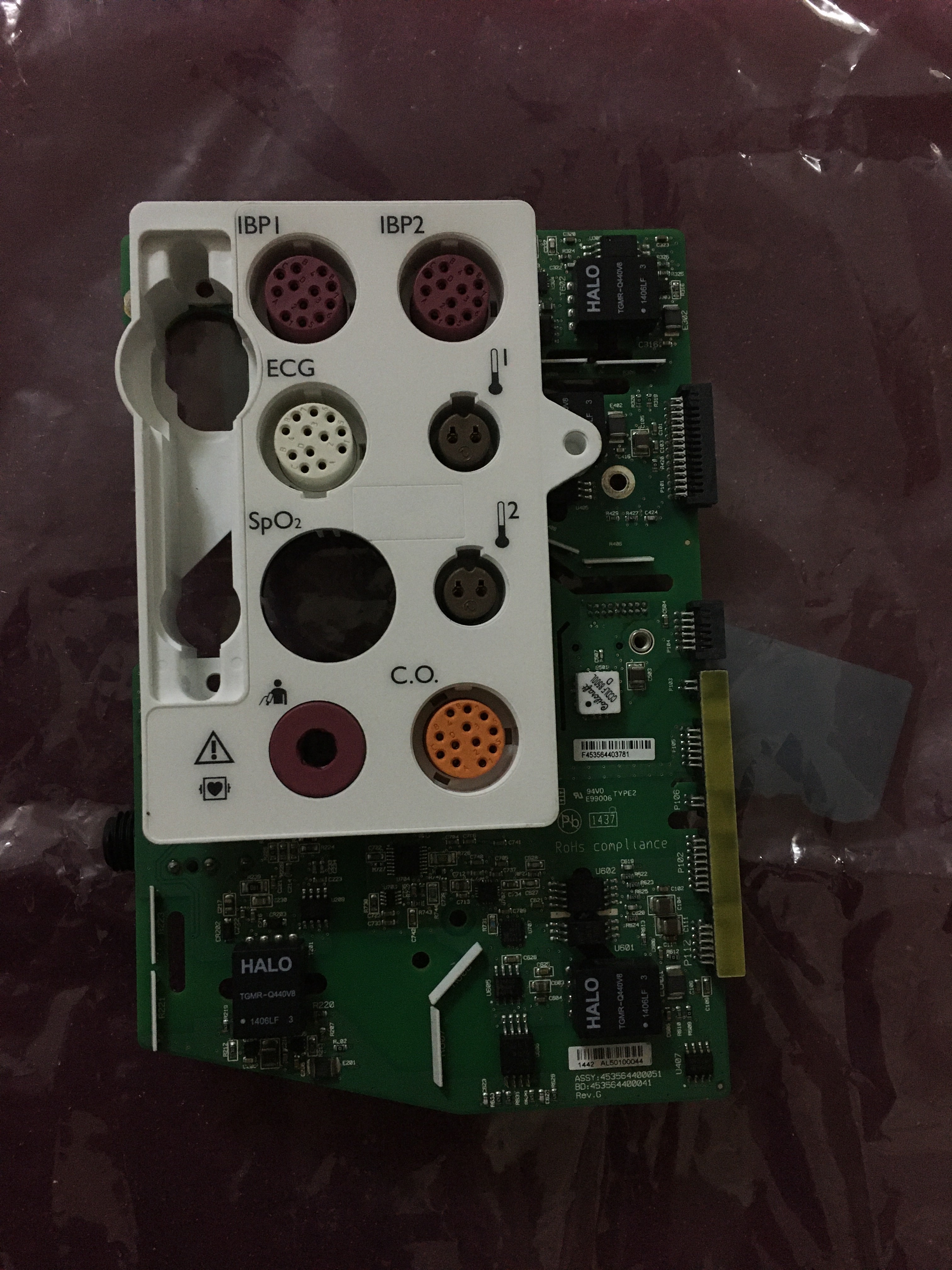 Philips Efficia CM10 CM12 CM15 patient monitor parameter board