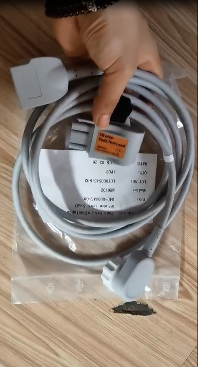 Mindray BeneHeart Defibrillator D3 D6 115-006578-00 Kabel Pad dengan beban ujian
