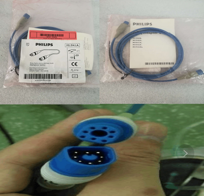 Philips asal D-kepala 8-pin pusingan D-kepala 8 lubang talian oksigen darah 2 meter M1941A