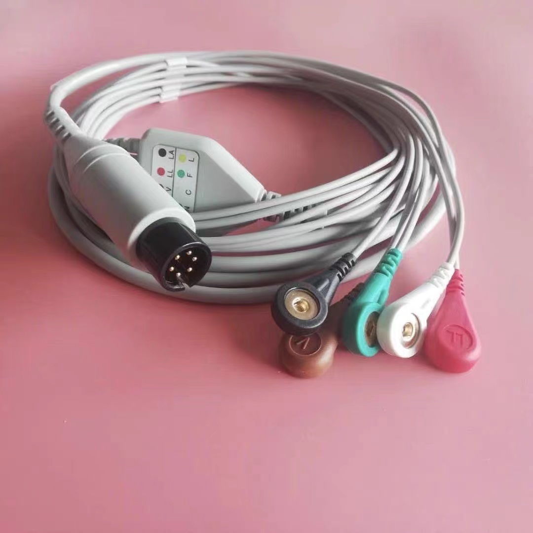 COMEN STAR 8000 C80 C50 C70 NC8 monitor pesakit Kabel ECG 5 lead serasi