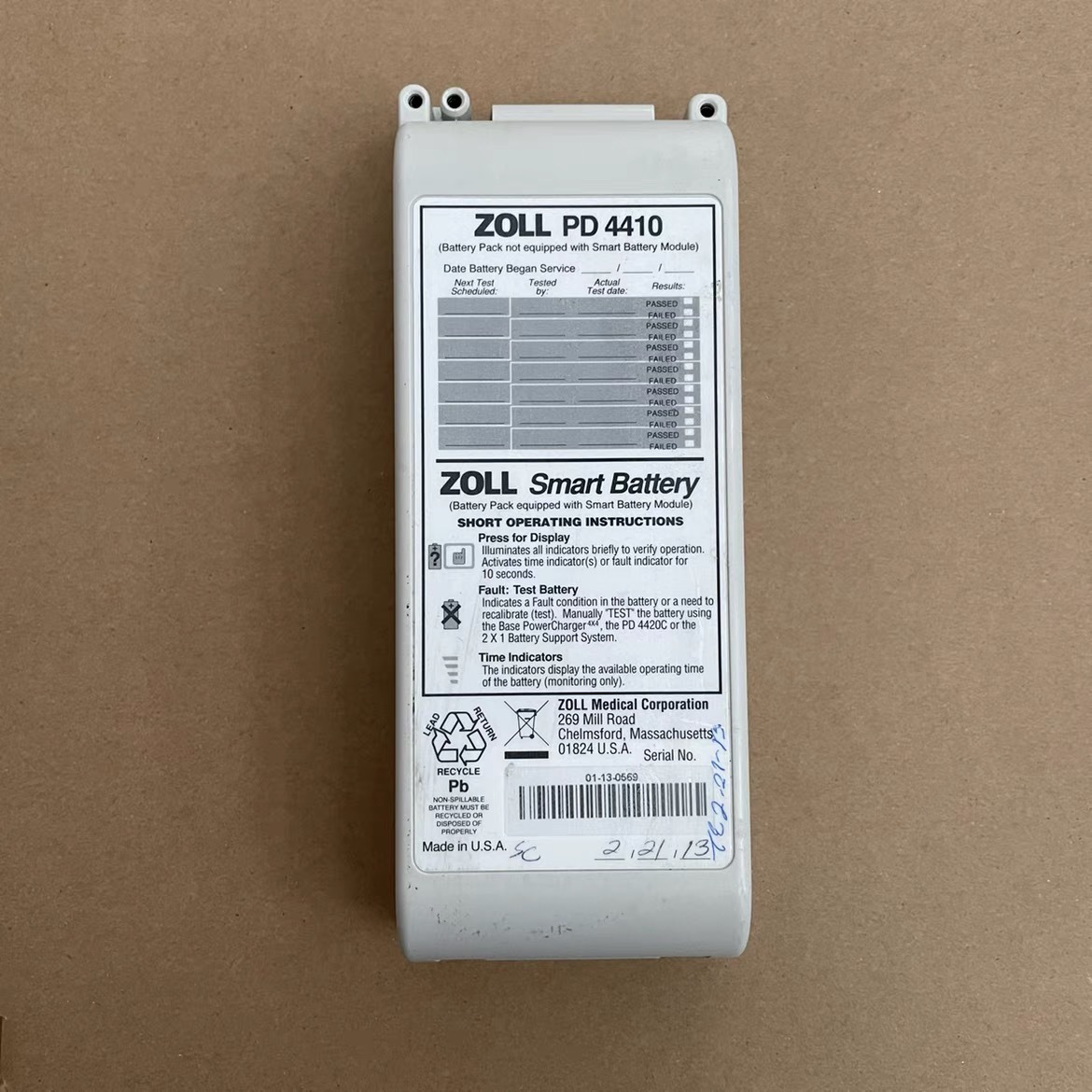 Batería para desfibrilador Zoll Serie M Modelo: PD4410