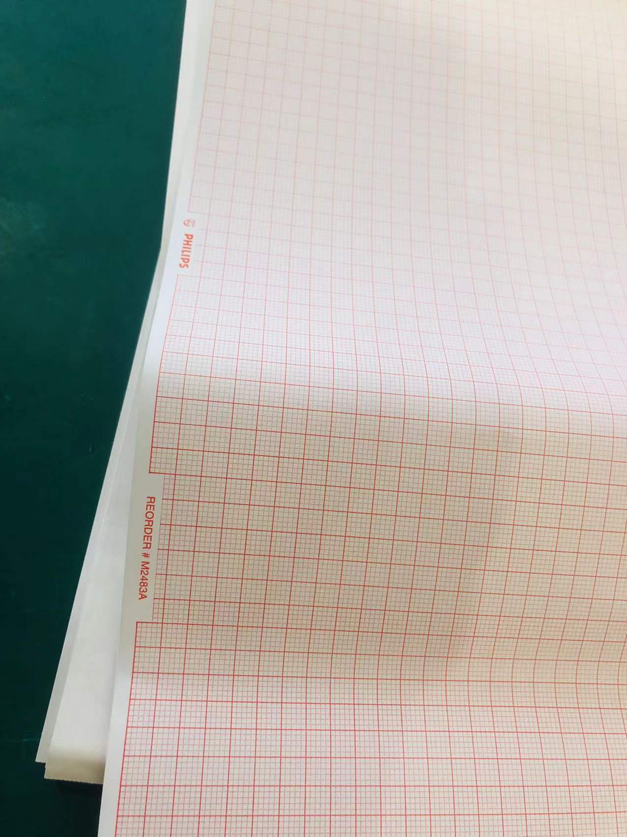 Philips M2483A A4 8.5 in 11 ใน Red Grid Diagnostic Recording Thermal Paper-8 Pad สำหรับ TC10 TC20 TC30 TC40 TC50